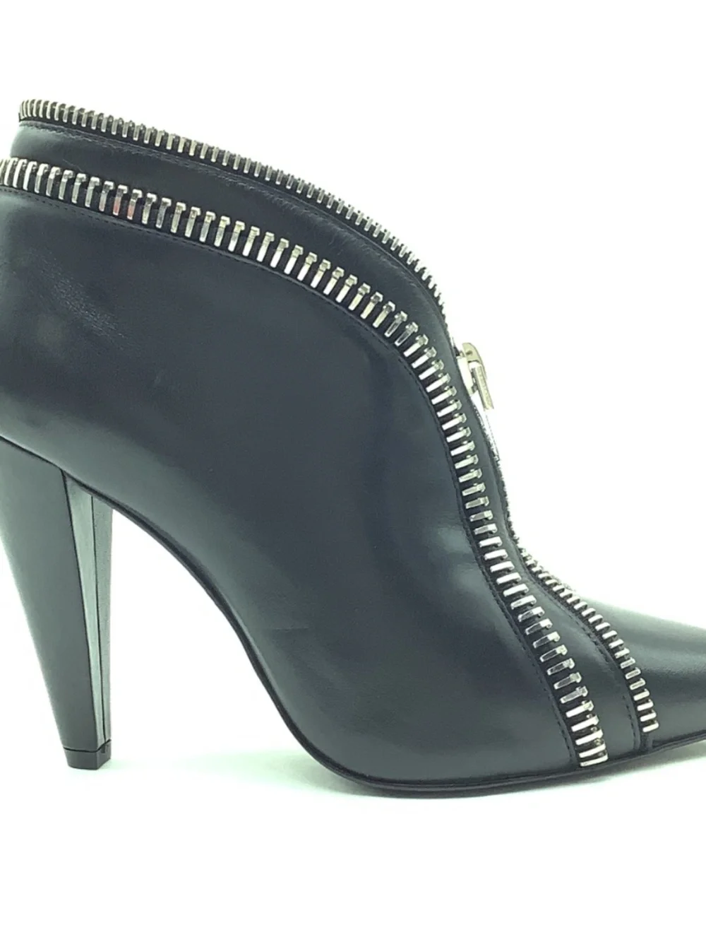 Alexander Wang Kendal Zipper Accent Heeled Bootie Size: 6.5